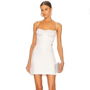 Bardot martini white corset dress